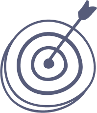 Bullseye and arrow icon representing MedXSol's mission and focus on providing precision in pharmaceutical software solutions