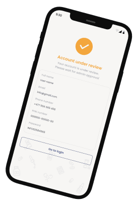 Pharmacy App mobile interface showcasing user profile, medication refill requests, and telemedicine consultation features for patients.
