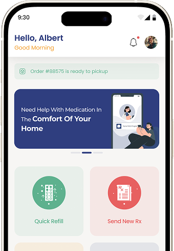 Pharmacy App features with a user-friendly interface for quick medication refills and telemedicine appointments.